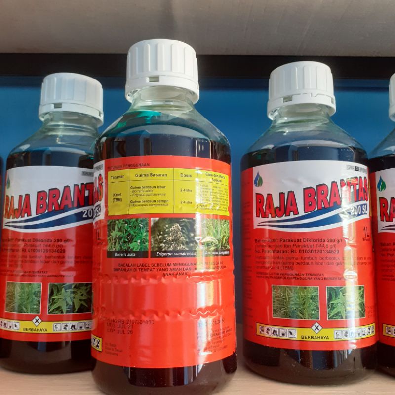 Jual Raja Brantas 200 SL 1 Liter Herbisida Pestisida Pembasmi Gulma