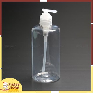 Jual BABEE BOTOL PLASTIK 500 ML PUMP BENING PUTIH HDPE BOTOL 500ML