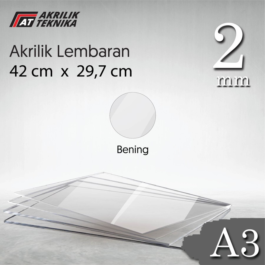 Jual LEMBARAN ACRYLIC AKRILIK A3 2MM TRANSPARAN GROSIR BERKUALITAS