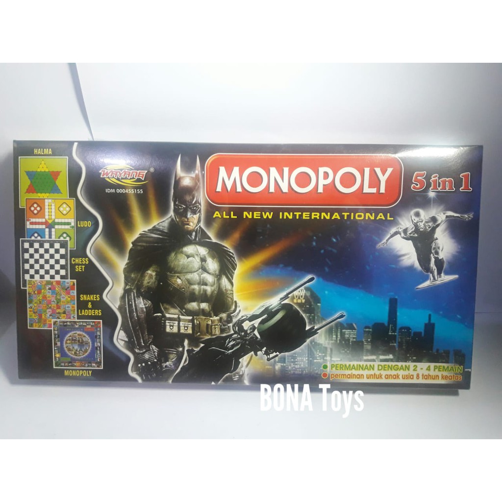 Jual Monopoly 5 Permainan Pas Untuk Mainan Keluarga HALMA LUDO CHESS