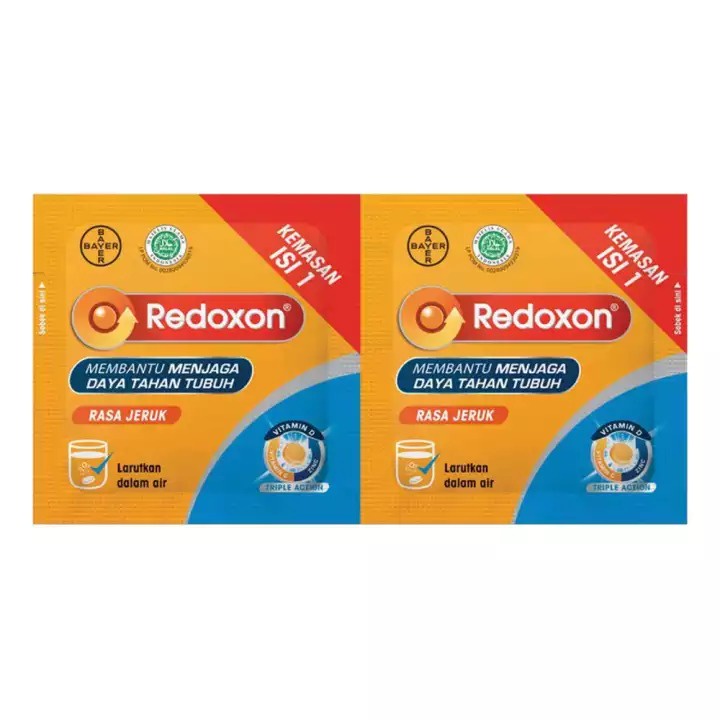 Jual Redoxon Strip Tablet Sachet Effervescent Triple Action Per