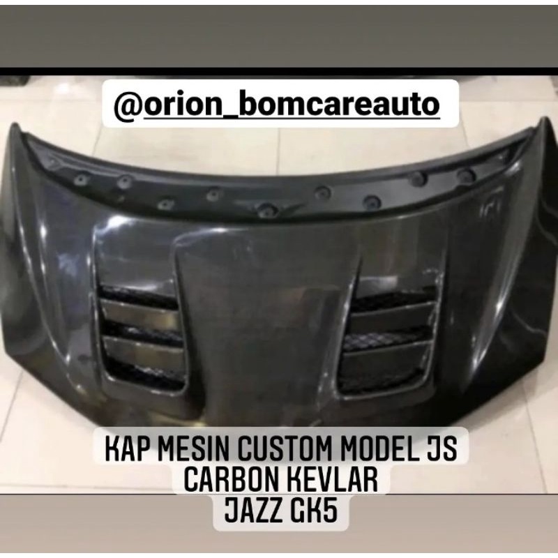 Jual Kap Mesin Custom Model Js Racing Honda Jazz Gk5 Carbon Kevlar Asli