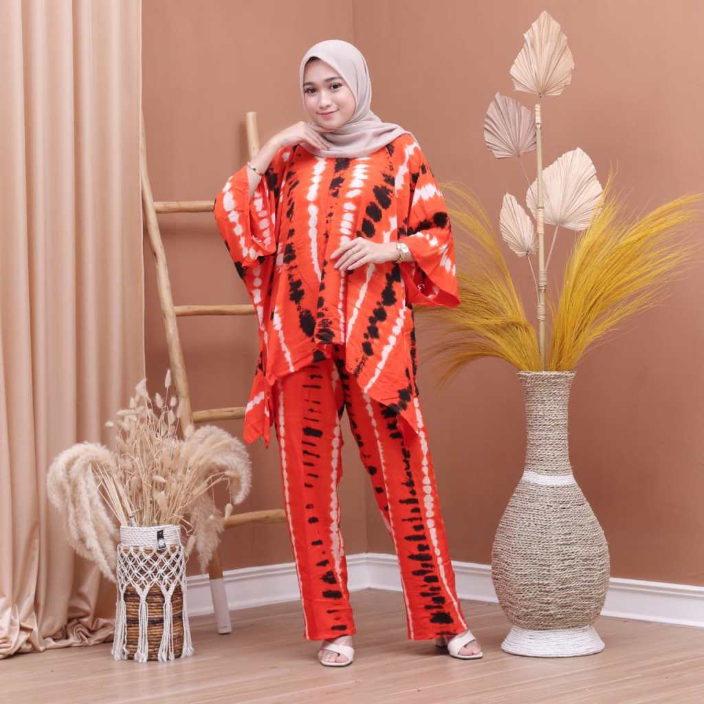 Jual Pakaian Wanita Kekinian Tie Dye Setelan Waka Waka Model Terbaru