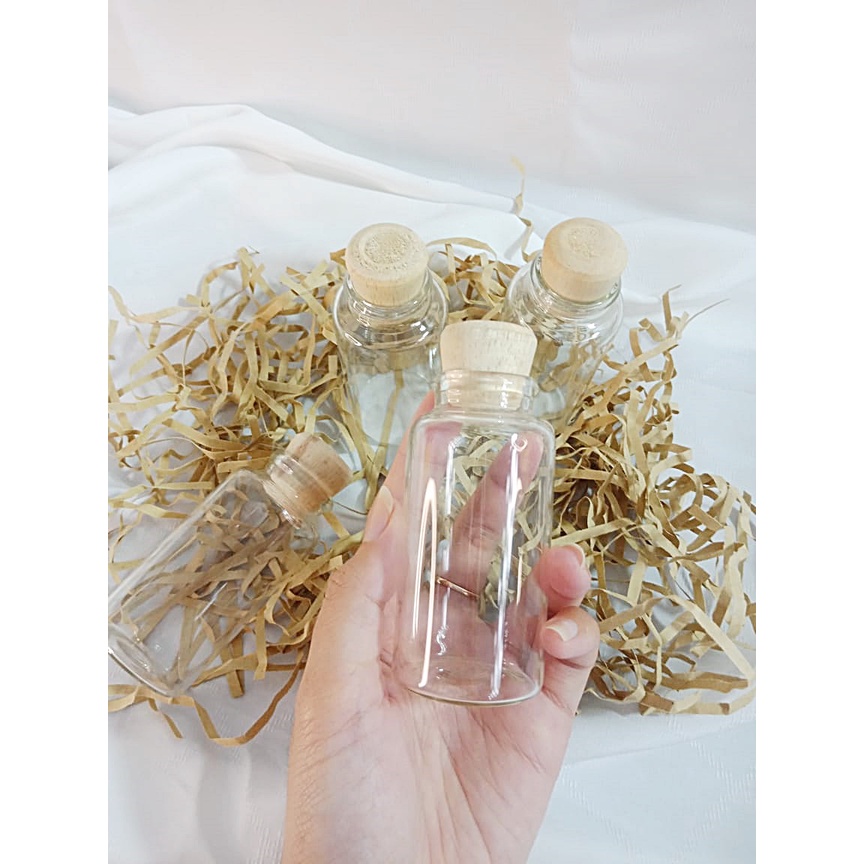 Jual Botol Kaca Tutup Kayu Ml Botol Vial Ml Charm Botol Kaca