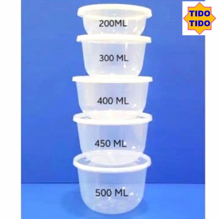 Jual Tido Ghm Thinwall Bowl Ml Ml Cup Tutup Mangkok Plastik