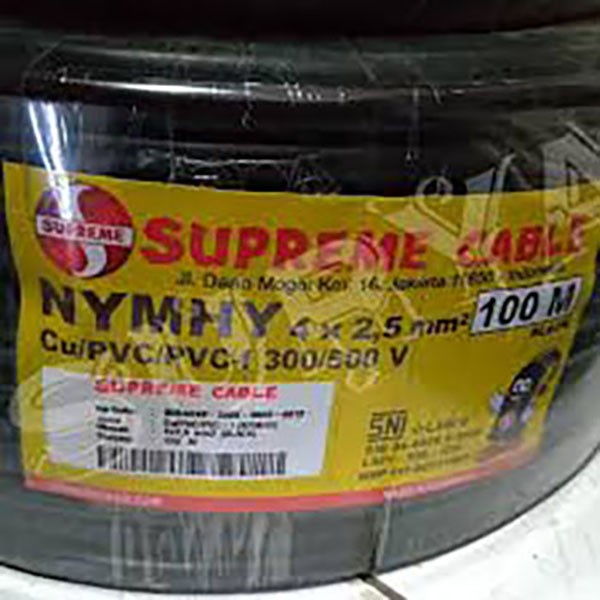 Jual KABEL SERABUT SUPREME NYMHY NYYHY 4X2 5MM 50M HITAM PUTIH