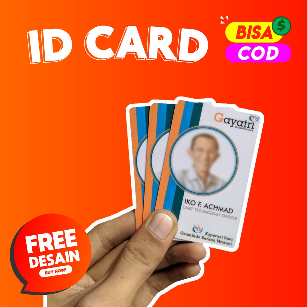 Jual Cetak Id Card Sisi Bolak Balik Kartu Pvc Shopee Indonesia