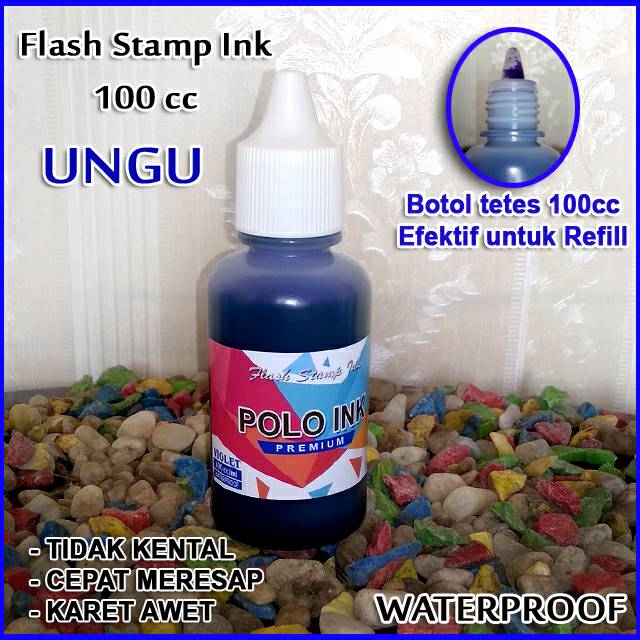 Jual Tinta Stempel Flash Waterproof Ungu Ml Shopee Indonesia