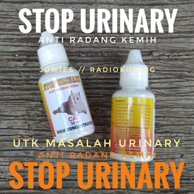 Jual Stop Urinary Cat Ml Obat Urinary Radang Kemih Susah Kecing