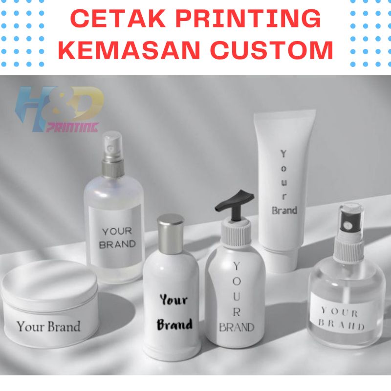 Jual Cetak Printing Kemasan Printing Botol Pot Cream Cetak Label