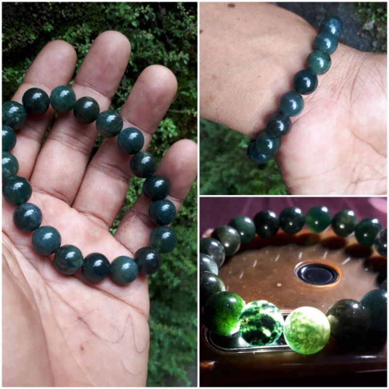 Jual Gelang Batu Lumut Suliki Hijau Langka Ada Shopee Indonesia