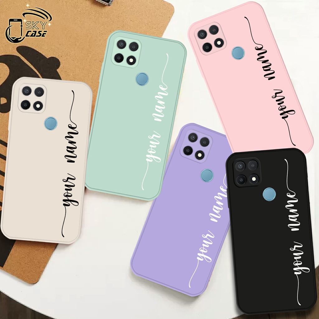 Jual SOFTCASE MACARON CUSTOM NAMA OPPO A15 A16 A74 4G 5G OPPO RENO 6 4G