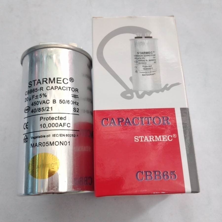 Jual KAPASITOR AC CAPACITOR AC 20 UF 20 MIKRO MERK STARMEC