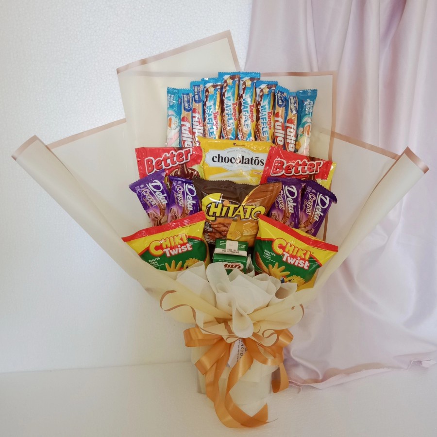 Jual BEST PRODUCT BUKET SNACK BUKET MAKANAN HADIAH WISUDA BUKET