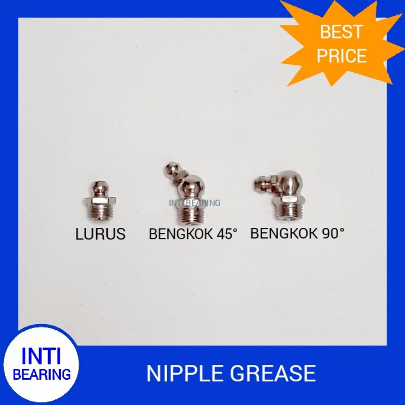 Jual NIPPLE GREASE M10 LURUS BENGKOK M10 X 1 45 90 NAPLE STEEL 10 Mm