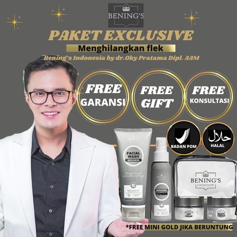 Jual BENINGS SKINCARE BY DR OKY PRATAMA PAKET EXCLUSIVE BENINGS CLINIC