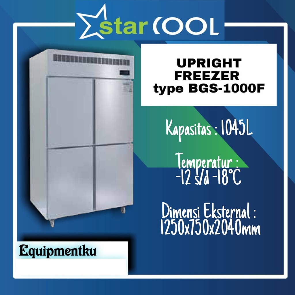 Jual Upright Freezer Starcool Bgs F Shopee Indonesia