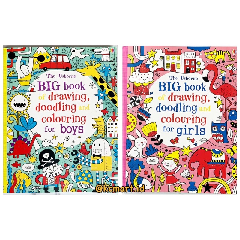 Jual Usborne Big Book Of Drawing Doodling And Colouring Buku Mewarnai