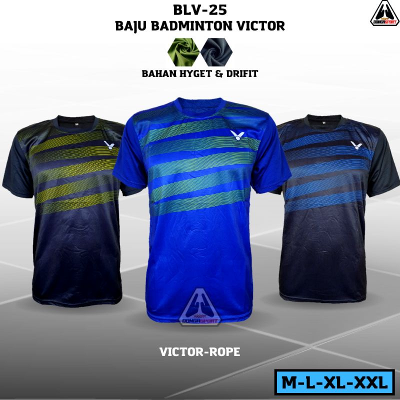 Jual BLV 25 VIC ROPE BAJU BADMINTON LENGAN DEWASA KAOS BADMINTON JERSEY