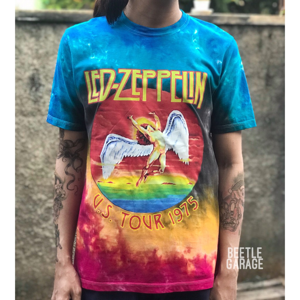 Led Zeppelin Men S Icarus Tie Dye Long Sleeve Large Multi