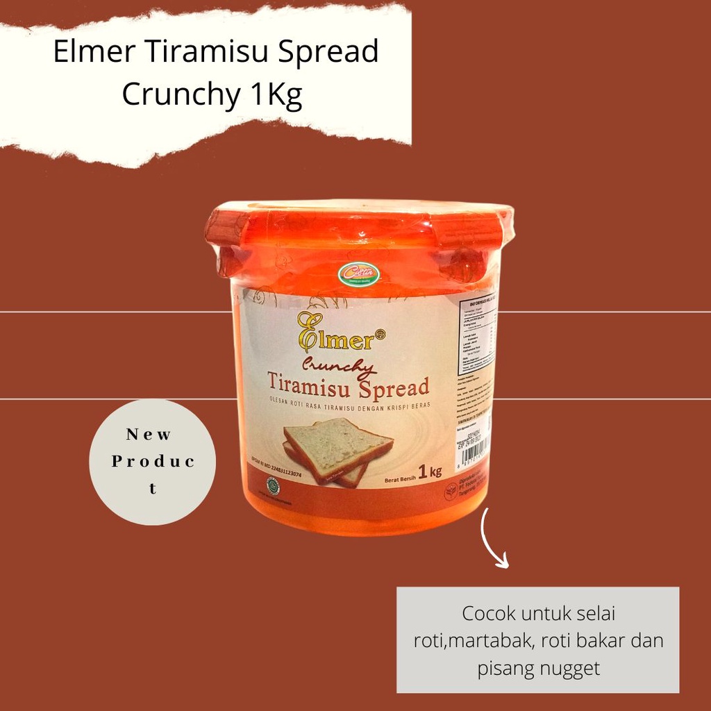 Jual ELMER TIRAMISU SPREAD CRUNCHY 1 KG Shopee Indonesia