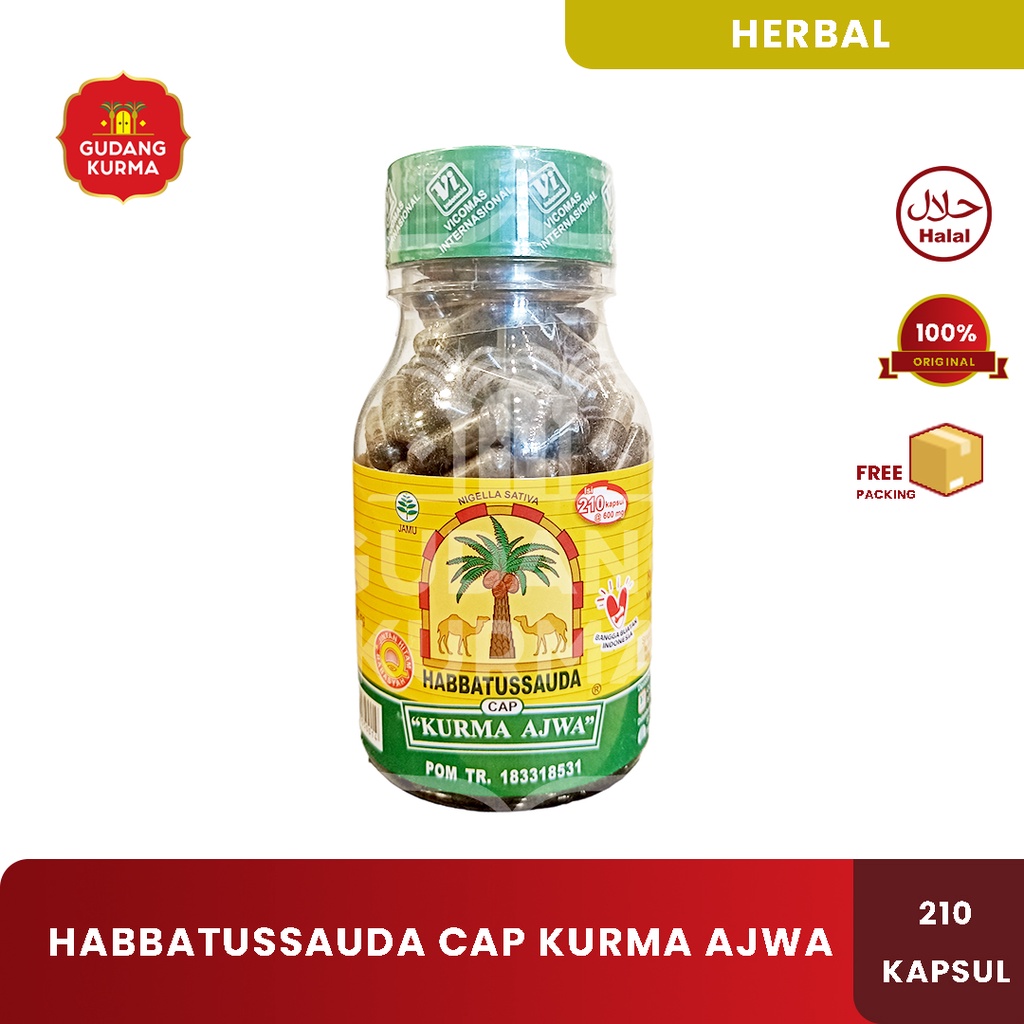 Jual Habbatusauda Serbuk Cap Kurma Ajwa Jintan Herbal 210 120 Kapsul