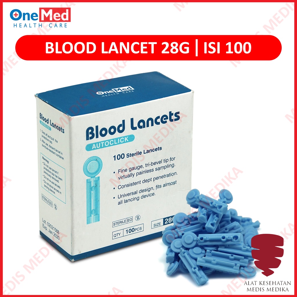 Jual Blood Lancet Bekam Onemed G Isi Jarum Alat Pengambil Darah