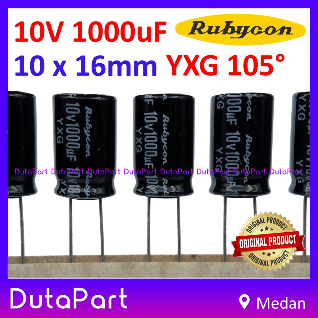 Jual V Uf Original Rubycon Kapasitor Capacitor Capasitor Elko