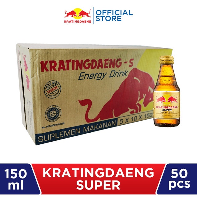 Jual Kratingdaeng Super Minuman Energi Kemasan Botol 150ml 50pcs