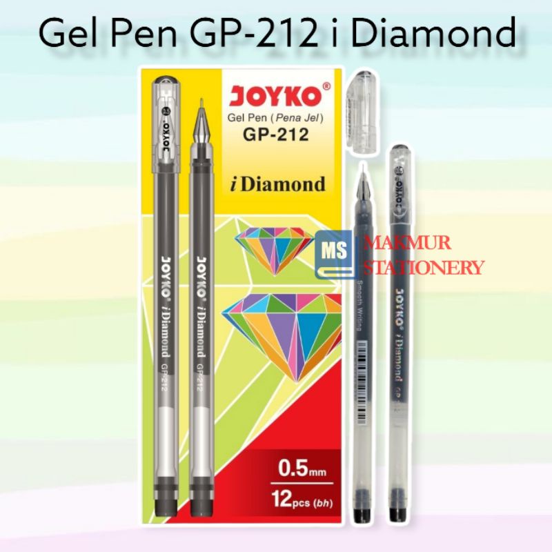 Jual Ball Pen Pulpen Pena GP 212 Diamond Joyko 12 Pcs Shopee Indonesia