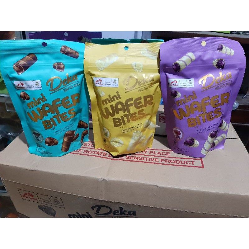 Jual Deka Mini Wafer Bites Choco Ube Durian Murah Shopee Indonesia