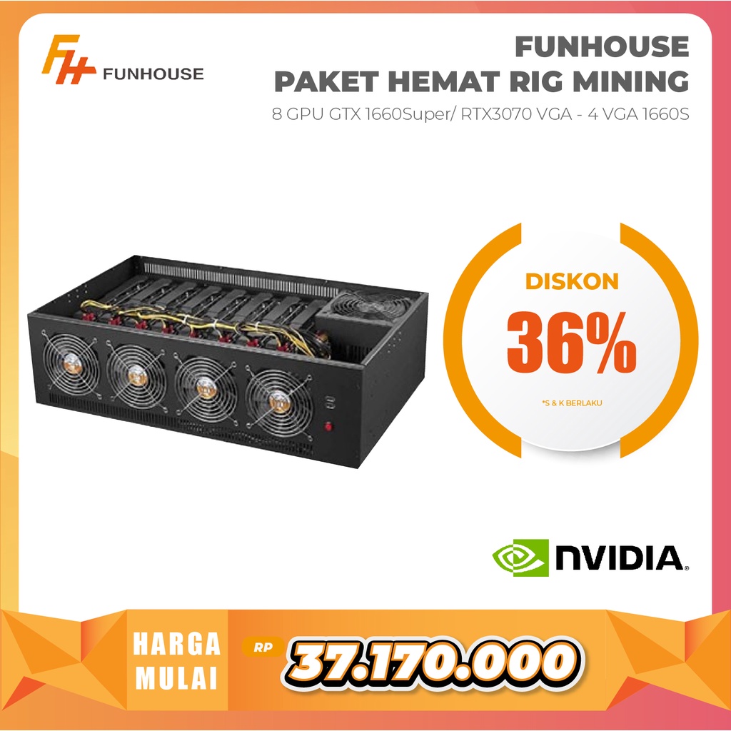 Jual Funhouse Paket Hemat Rig Mining Gpu Gtx Super Rtx Vga