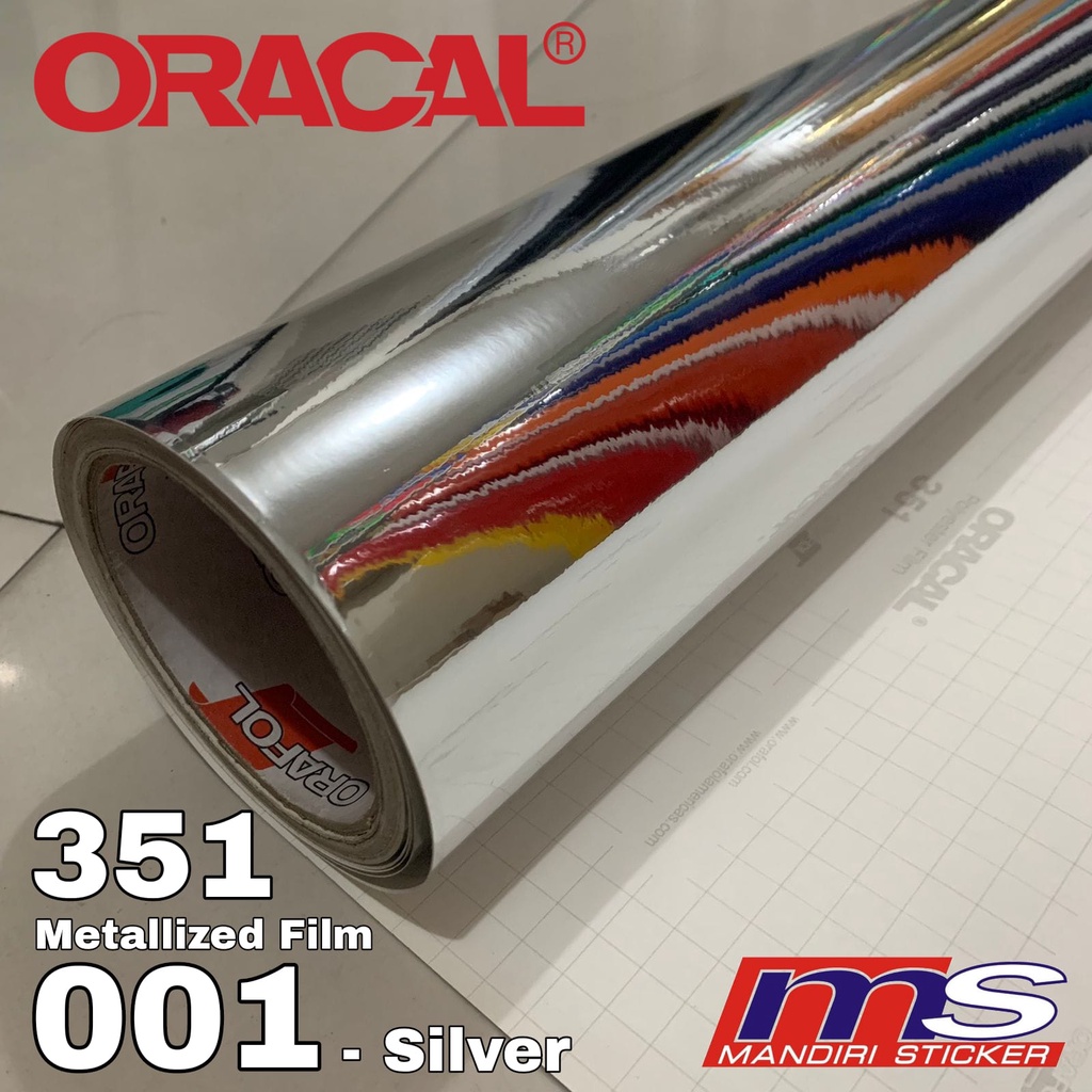 Jual ORACAL 351 001 Metalized Film Chrome Mirror Silver Sticker