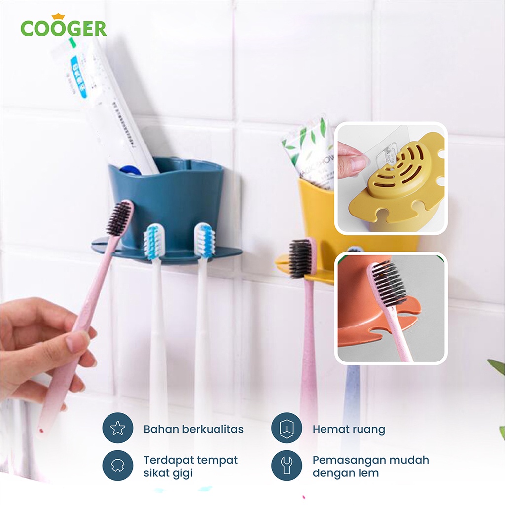 Jual Cooger Rak Holder Sikat Gigi Rak Kamar Mandi Sudut Tempel In