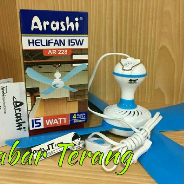 Jual Kipas Angin Gantung Helifan 15w Merk ARASHI Ukuran 500mm Shopee