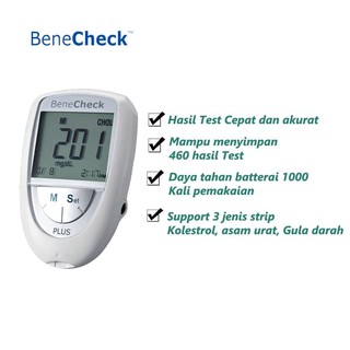 Jual PAKET Benecheck Plus Dan Strip Asam Urat Alat Cek Kolestrol