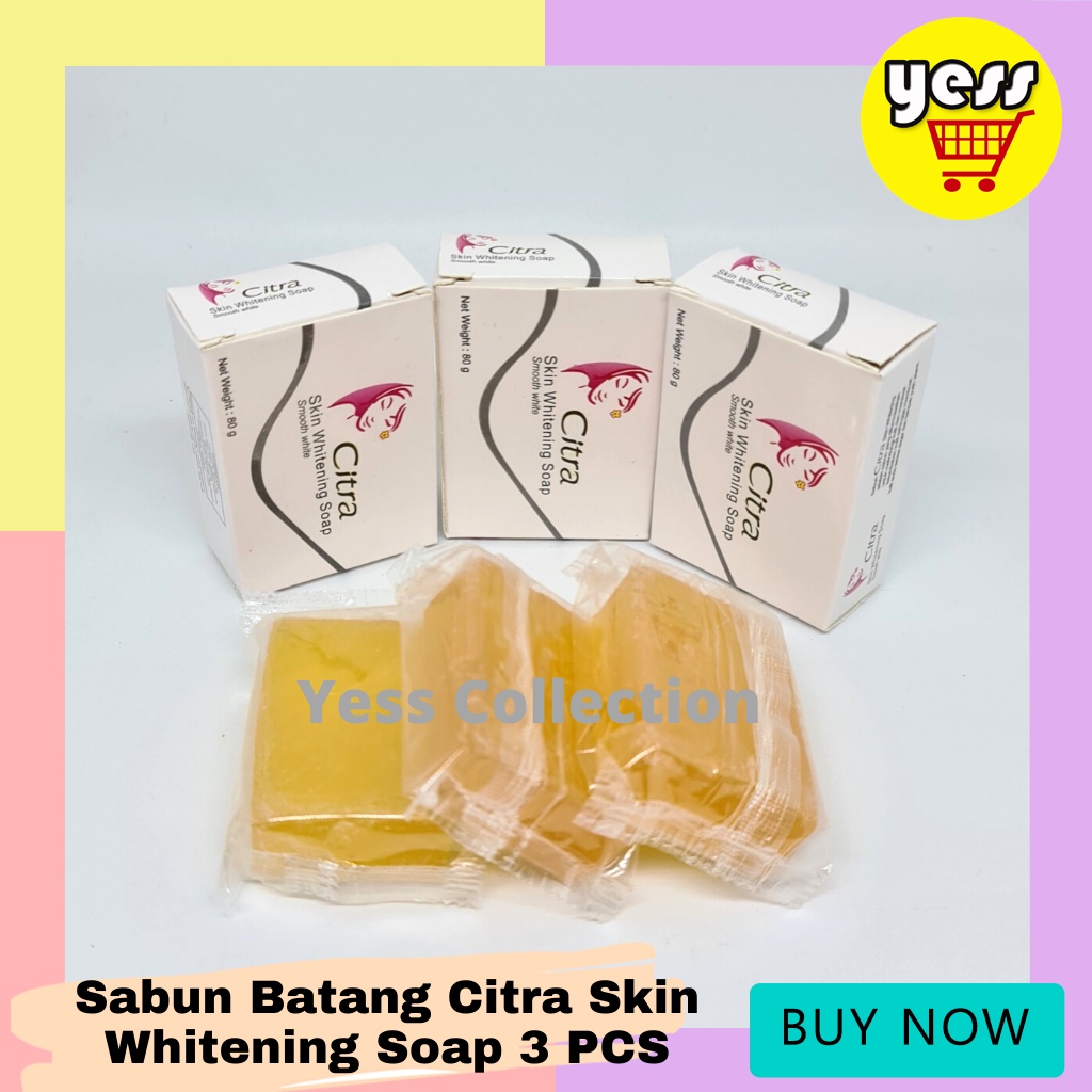 Jual COD 3 PCS Sabun Batang Citra Skin Whitening Soap 80 Gr Citra