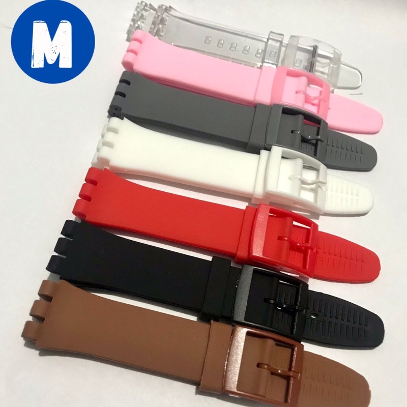 Jual Tali Strap Jam Tangan Swatch Rubber Tali Swatch Karet Rubber 17mm