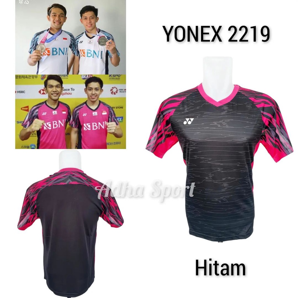 Jual Kaos Badminton Yonex Y Hitam Exclusive World Tournament