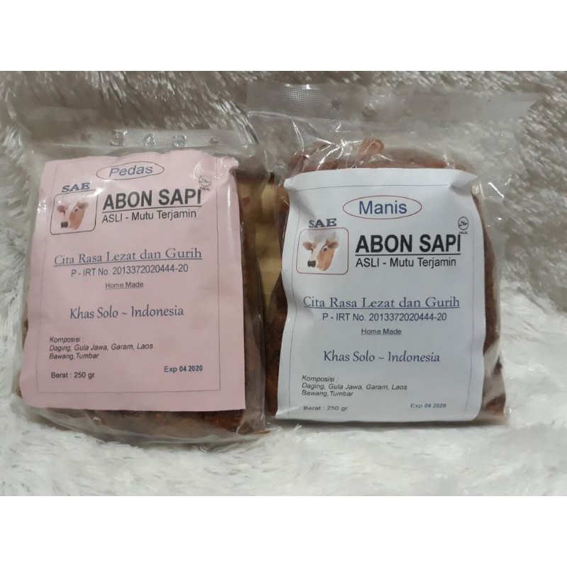 Jual Abon Sapi Pedas Manis Merk Sae Kemasan Gr Oleh Oleh Solo