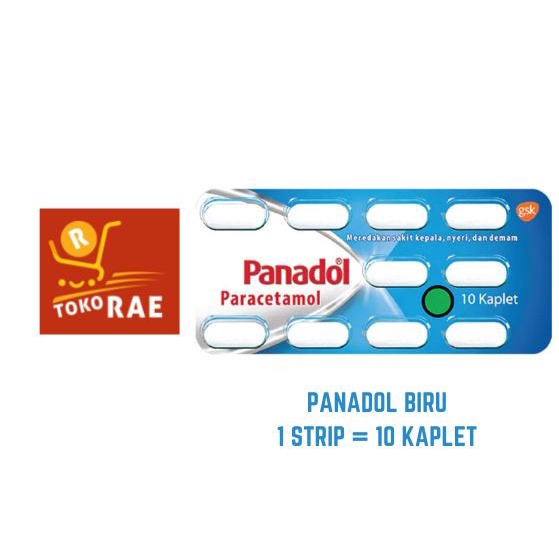 Jual Panadol Biru Paracetamol Strip Kaplets Shopee Indonesia