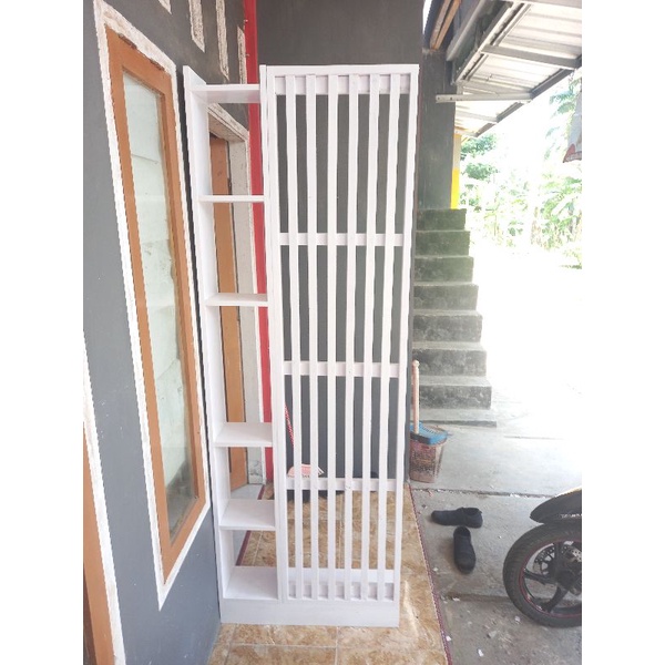 Jual Penyekat Ruangan Tamu Dari Kayu Warna Putih X X Shopee