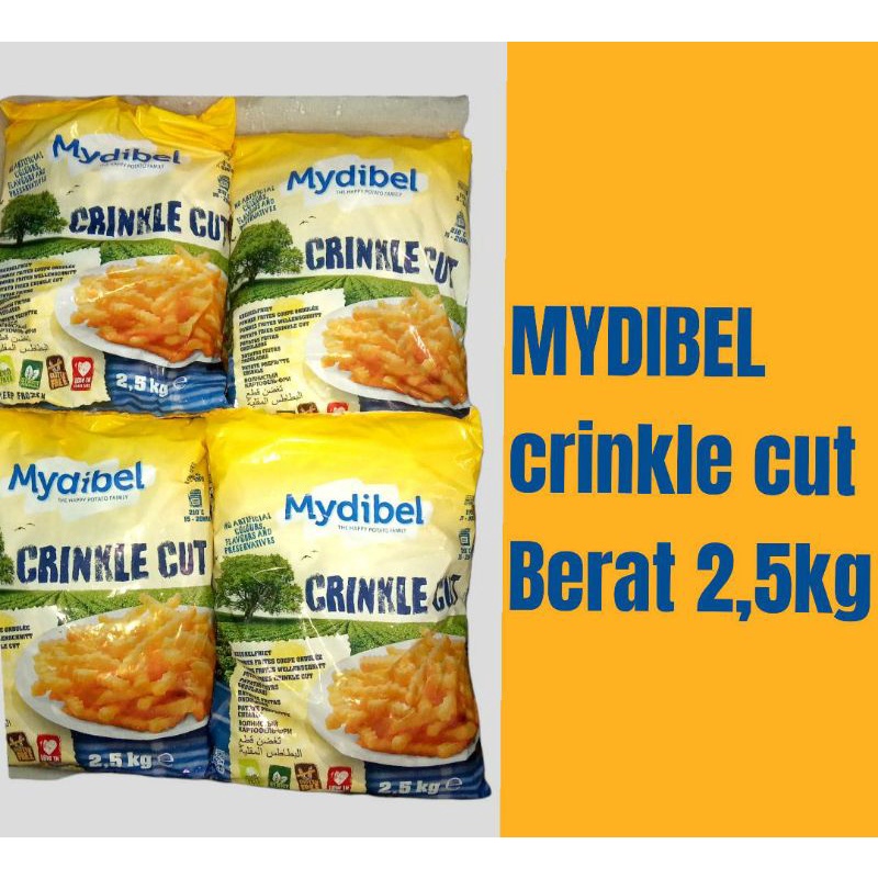 Jual Kentang Goreng French Fries Mydibel Crinkle Cut 2 5 Kg Ukuran