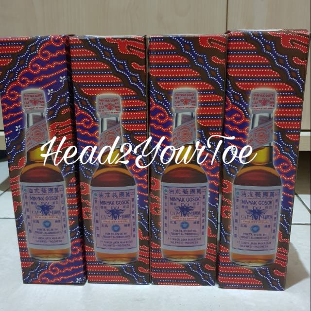 Minyak Gosok Cap Tawon Tutup Putih Asli Paket Botol Shopee