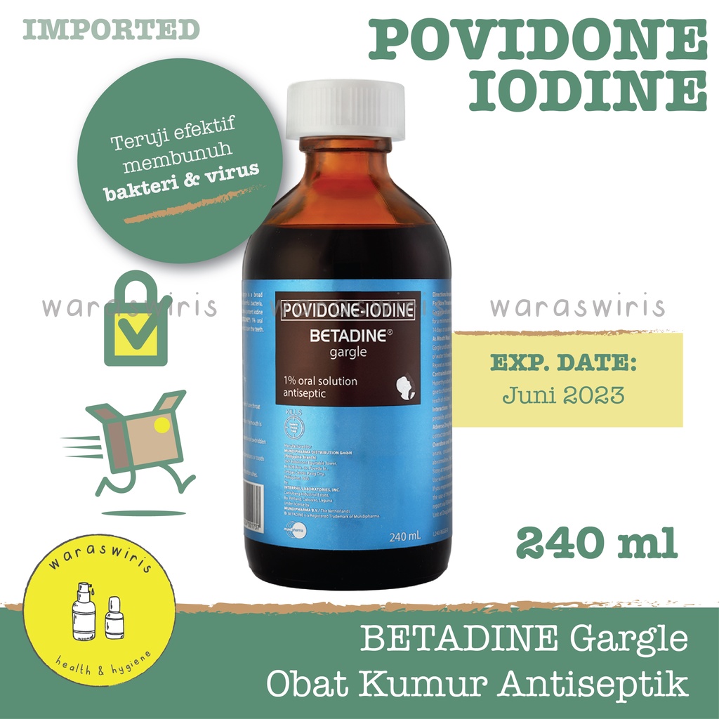 Jual BETADINE Gargle Povidone Iodine 240 Ml Shopee Indonesia