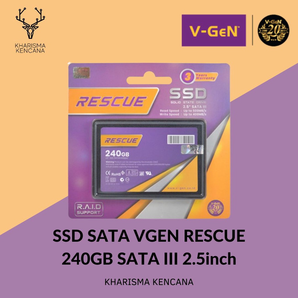 Jual Ssd Sata Vgen Rescue Gb Sata Iii Inch Shopee Indonesia