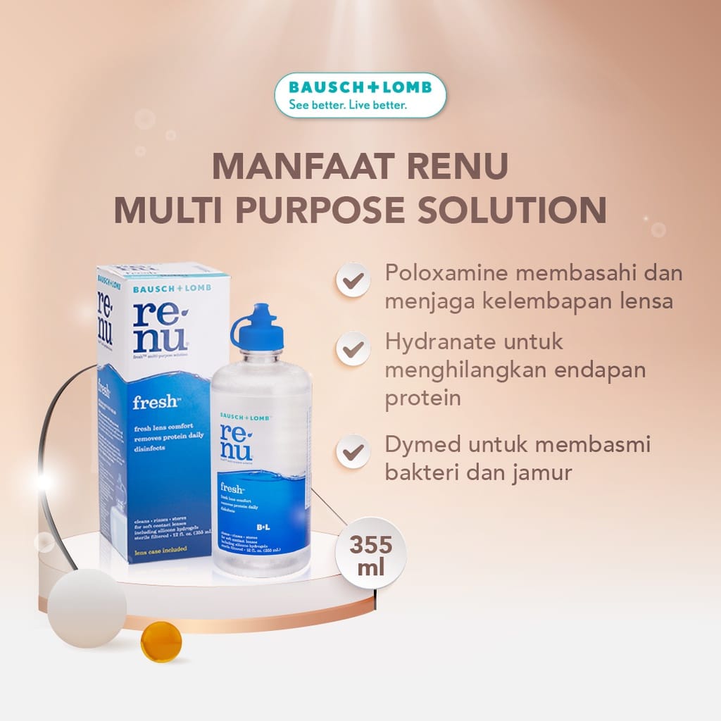 Jual Cairan Softlens Renu Fresh Ml By Bausch Lomb Shopee Indonesia