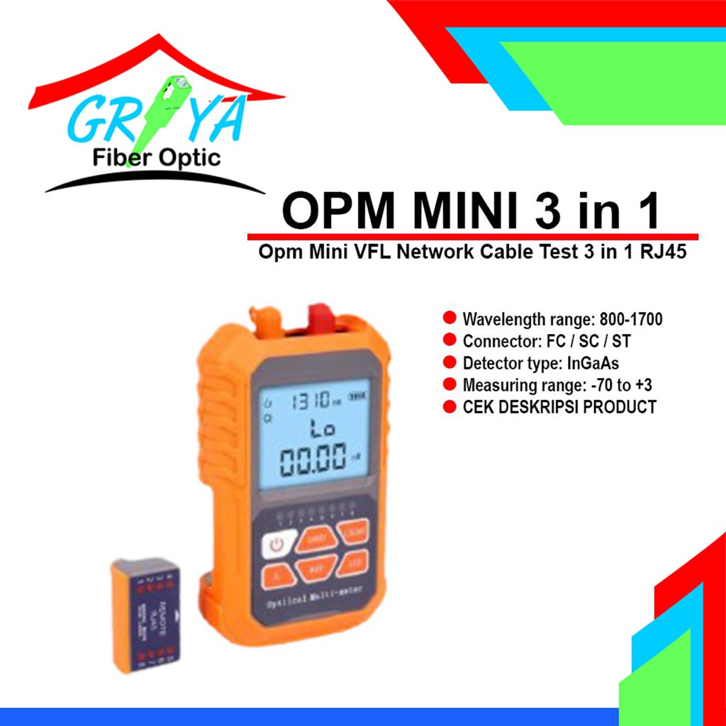 Jual Opm Mini In Charger Cas Opm Mini Vfl Lan Network Rj Optical