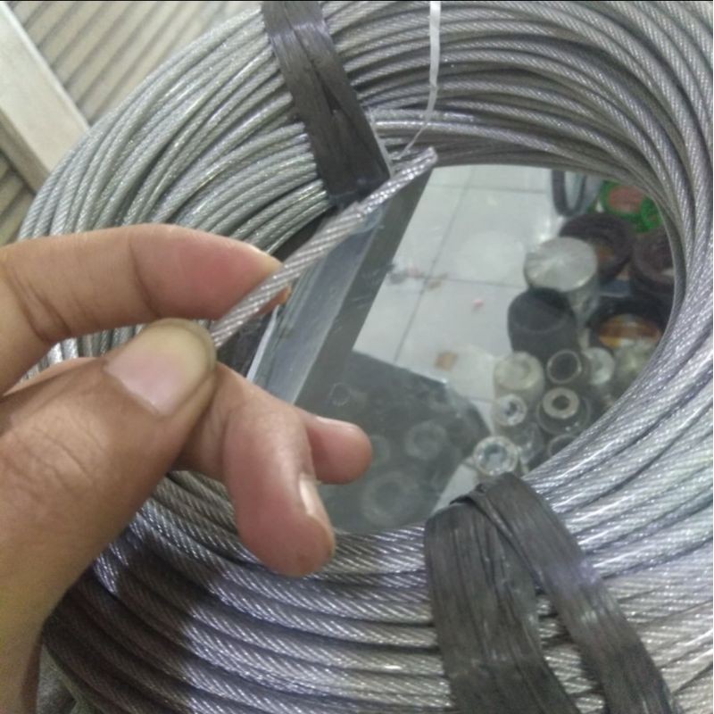 Jual Tali Kawat Baja Lapis Plastik Pvc Mm Kabel Sling Wire Rope Pvc