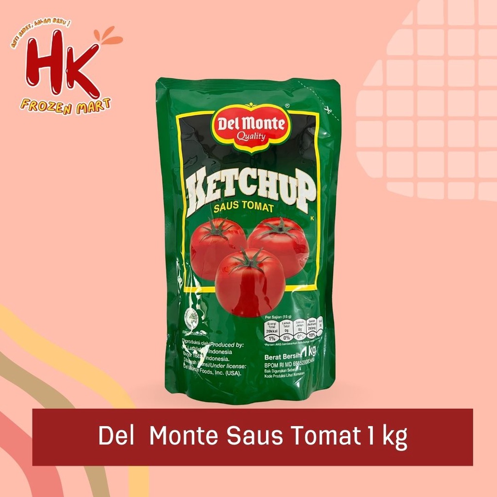 Jual Del Monte Saus Cabe Tomat Pouch 1 KG Extra Hot Ketchup